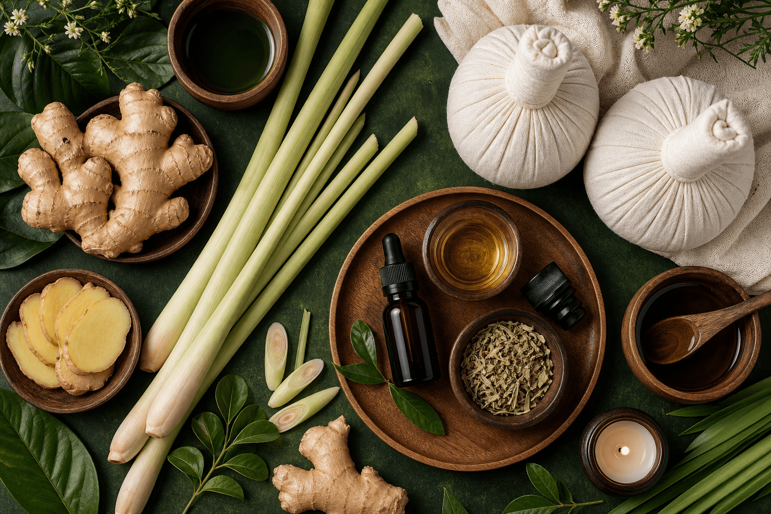 Thảo mộc và nguyên liệu spa tự nhiên